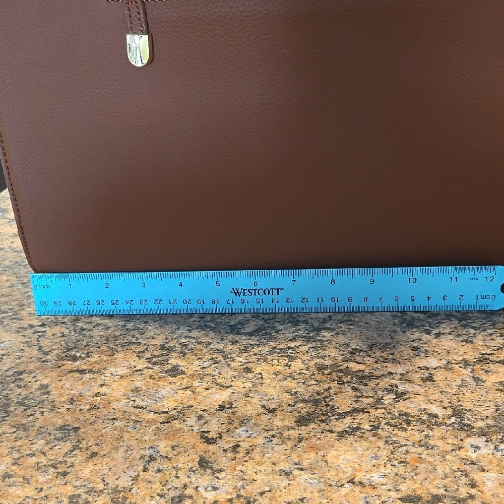 Joy & Iman Brown Leather Tote Bag - Picture 16 of 16